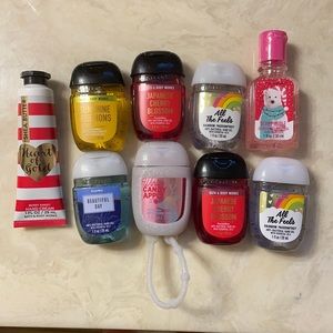 Bath and Body Works Hand Cream and Sanitizers